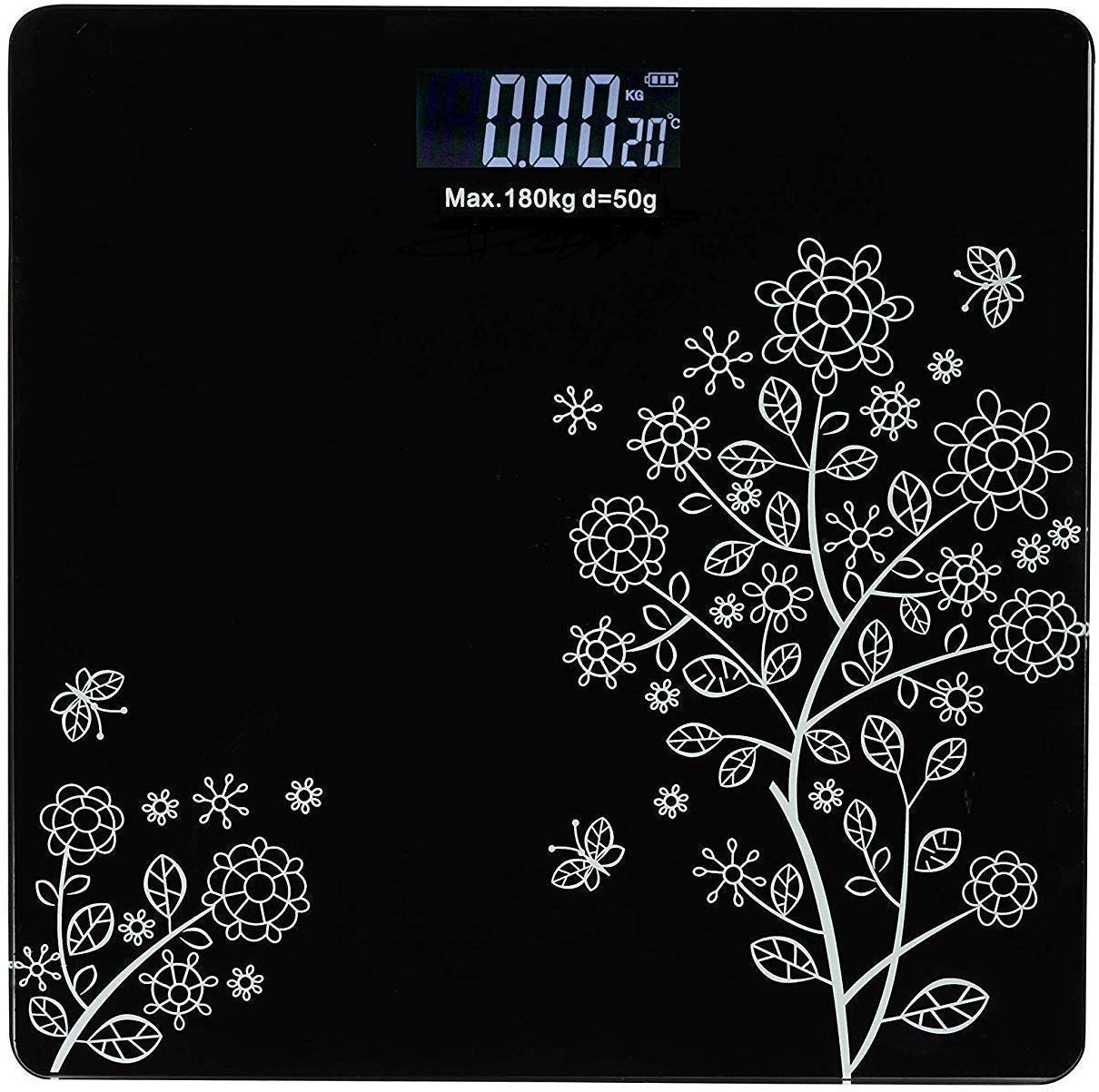 Black Bathroom Flower Scale