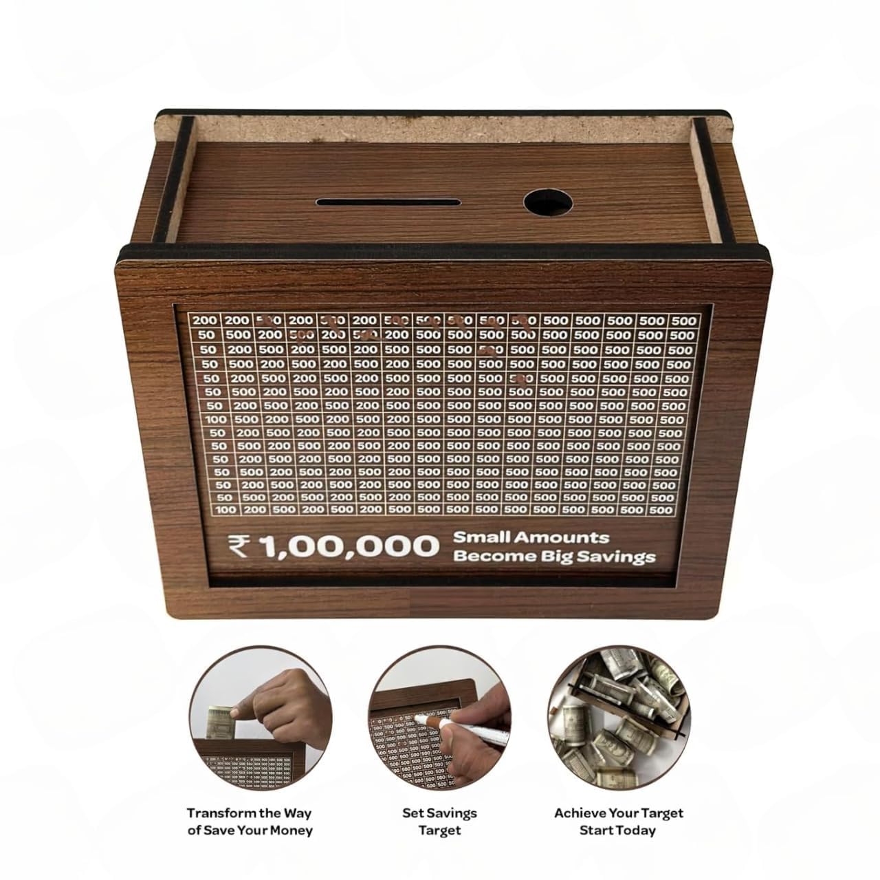 Wooden Money / Piggy Bank, Money Box (1 Pc )
