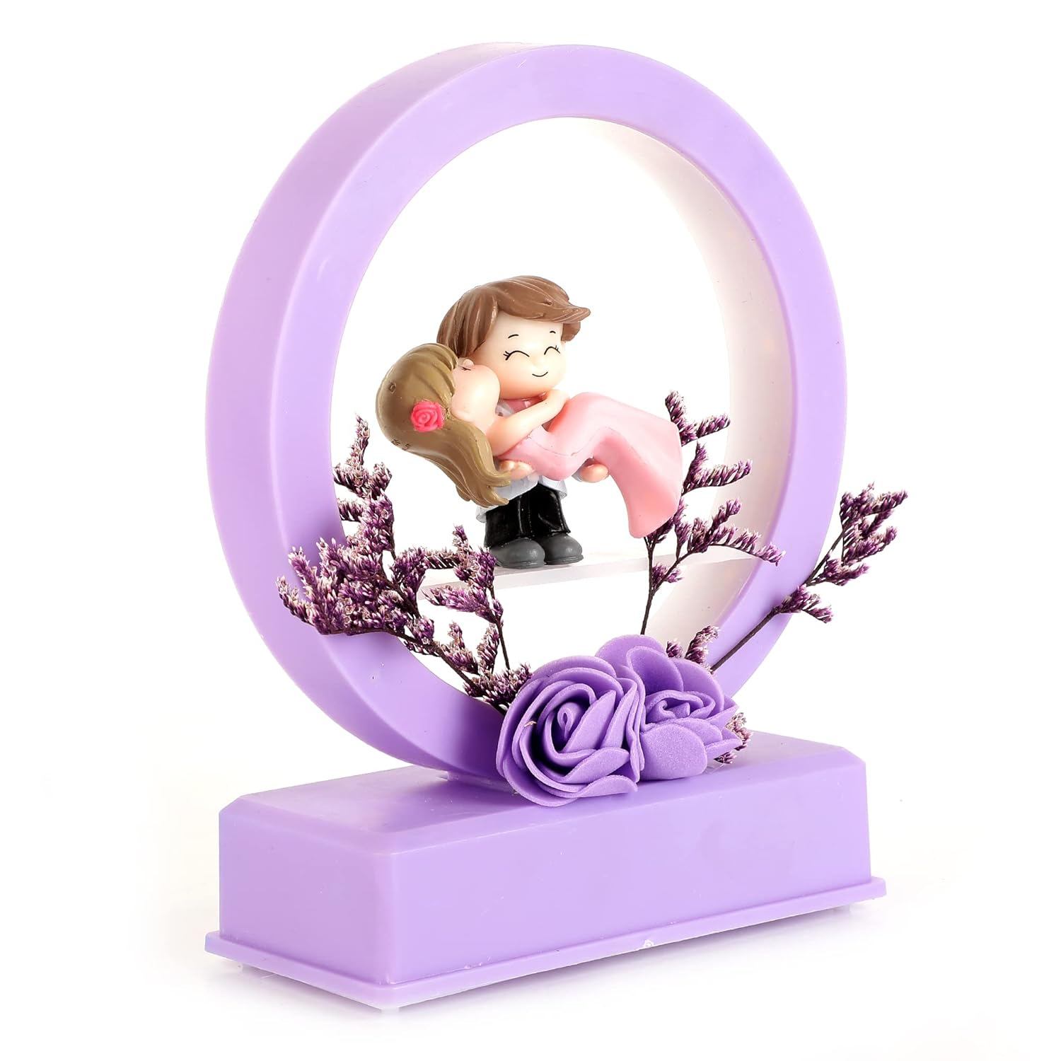 Cachet India Chocozone Musical Couple Showpiece with Lights Valentine Gift for Girlfriend Wife Birthday Gifts for Girls Romantic Couple Gifts