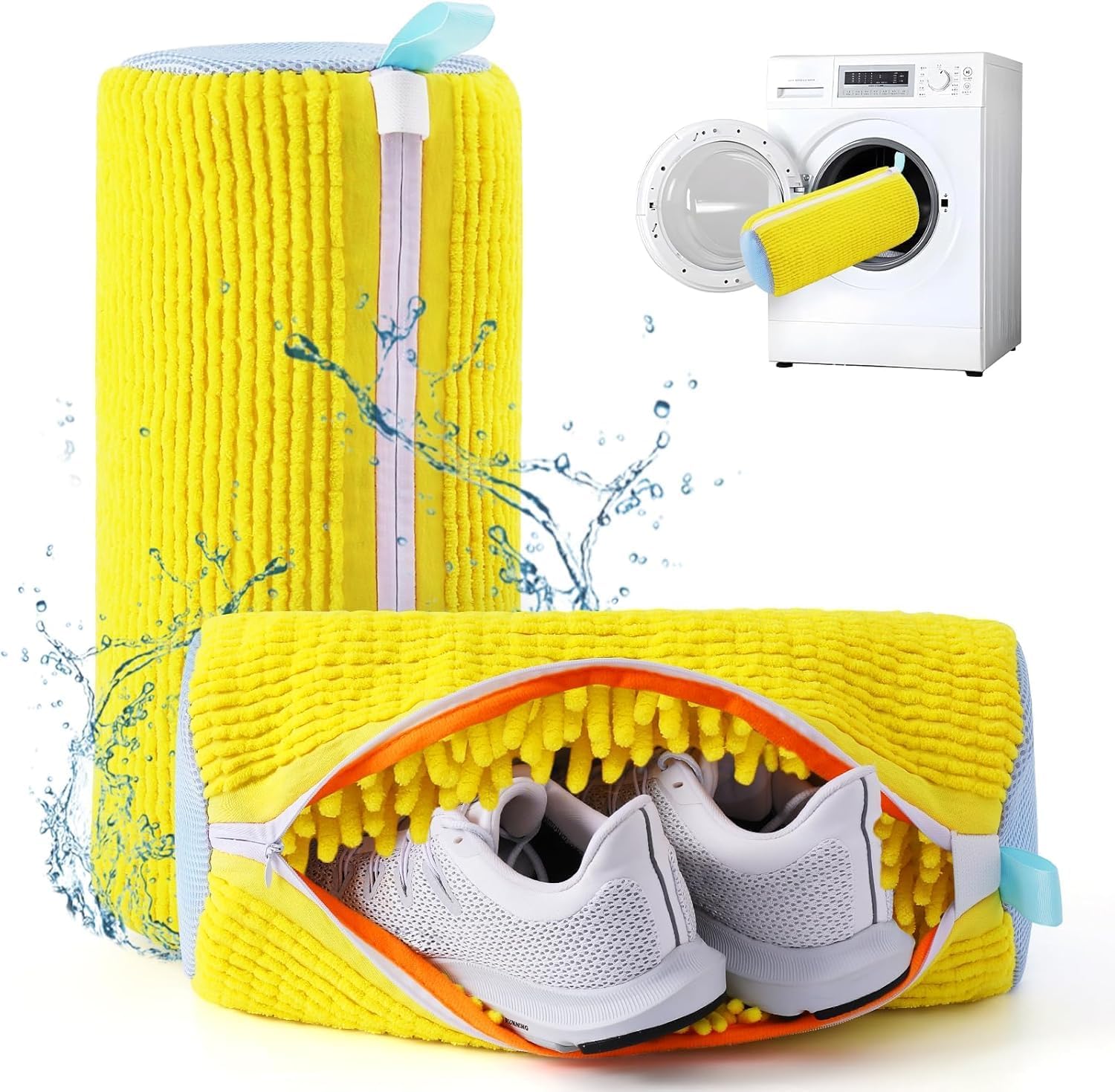 Shoe Washing Machine Bag Laundry Shoes Bag for Washer and Dryer Reusable and Durable Zipper Plush Washing Machine Bags