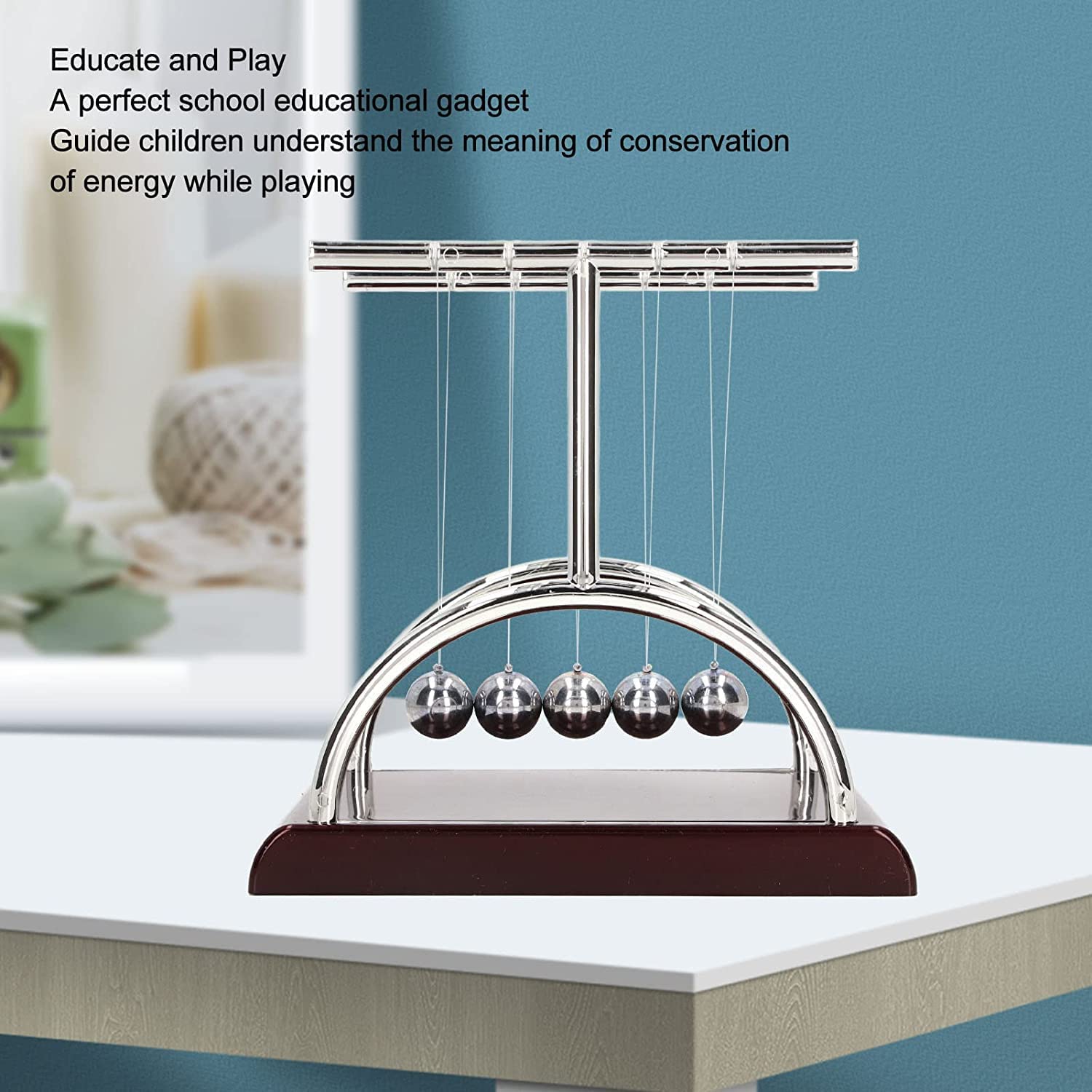 Newton Cradle Pendulum-Metal Perpetual Motion Toy & Swing Balance Collision Ball