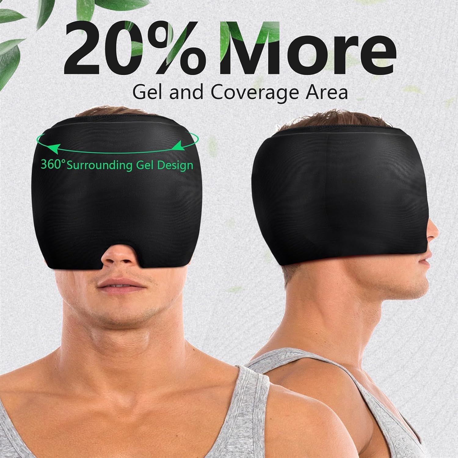 Migraine Relief Cap for Migraines, Headaches, Sinuses, Tension Relief Headache Relief Cap for Men & Women