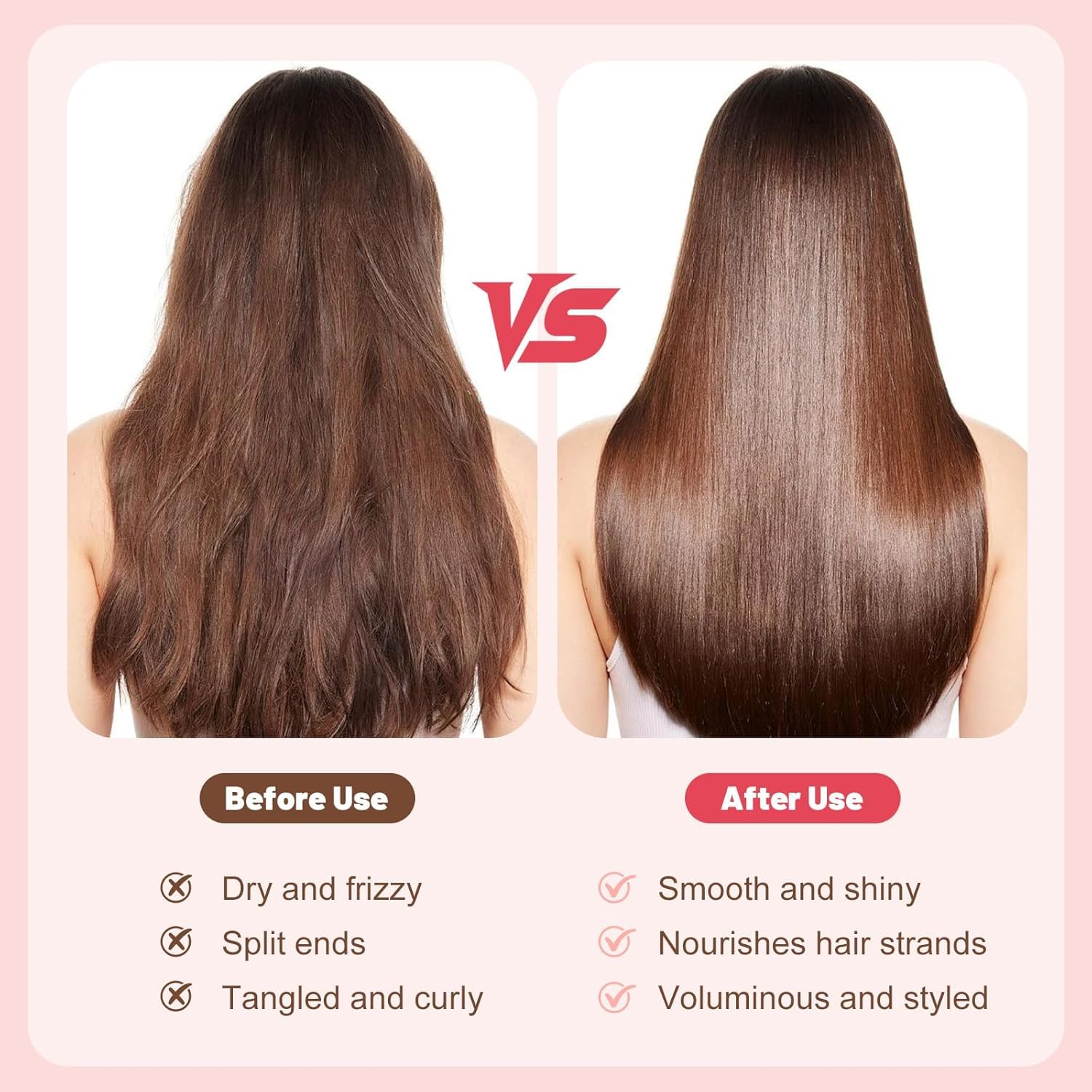 Mini Cordless Hair Straightener Brush