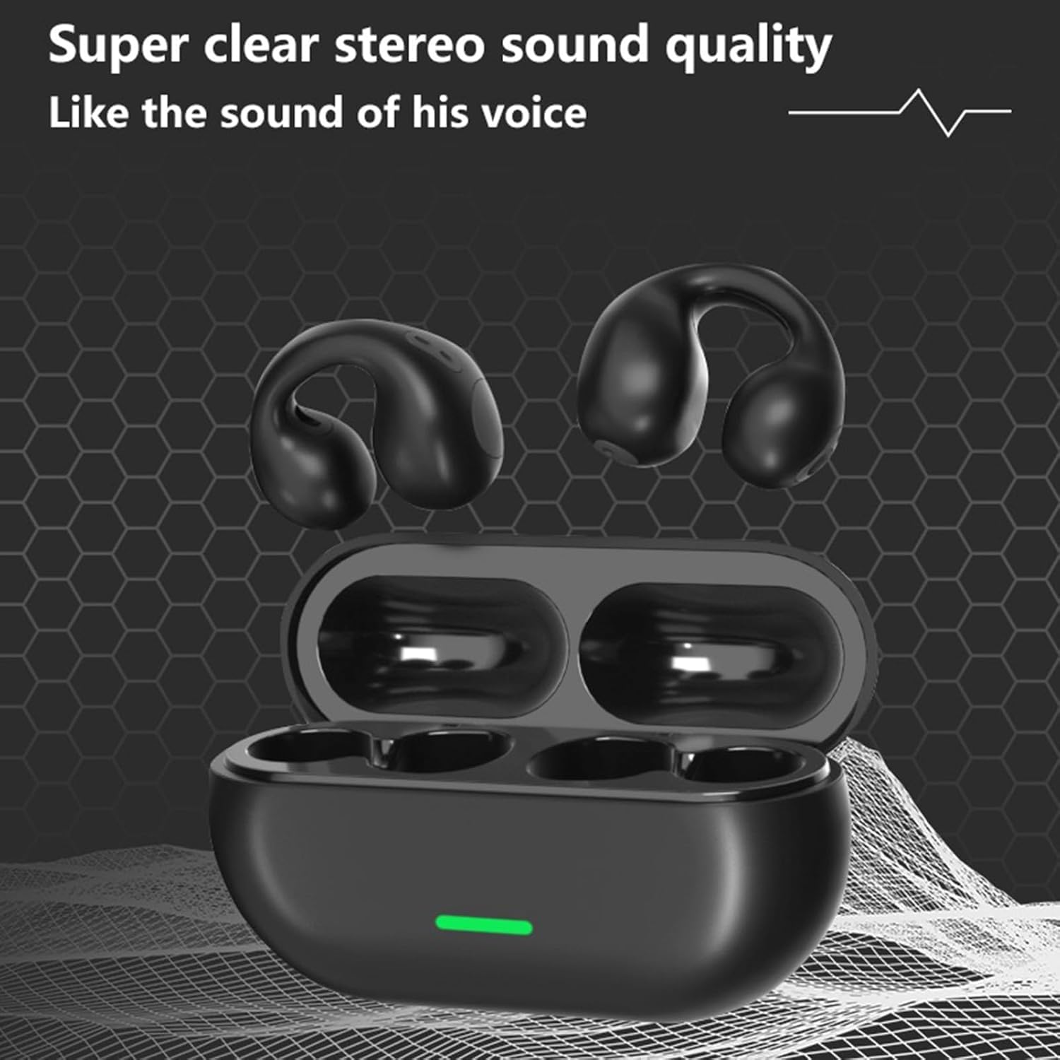 ar Clip Earbuds Open Ear Bone Conduction Headphones Earbud