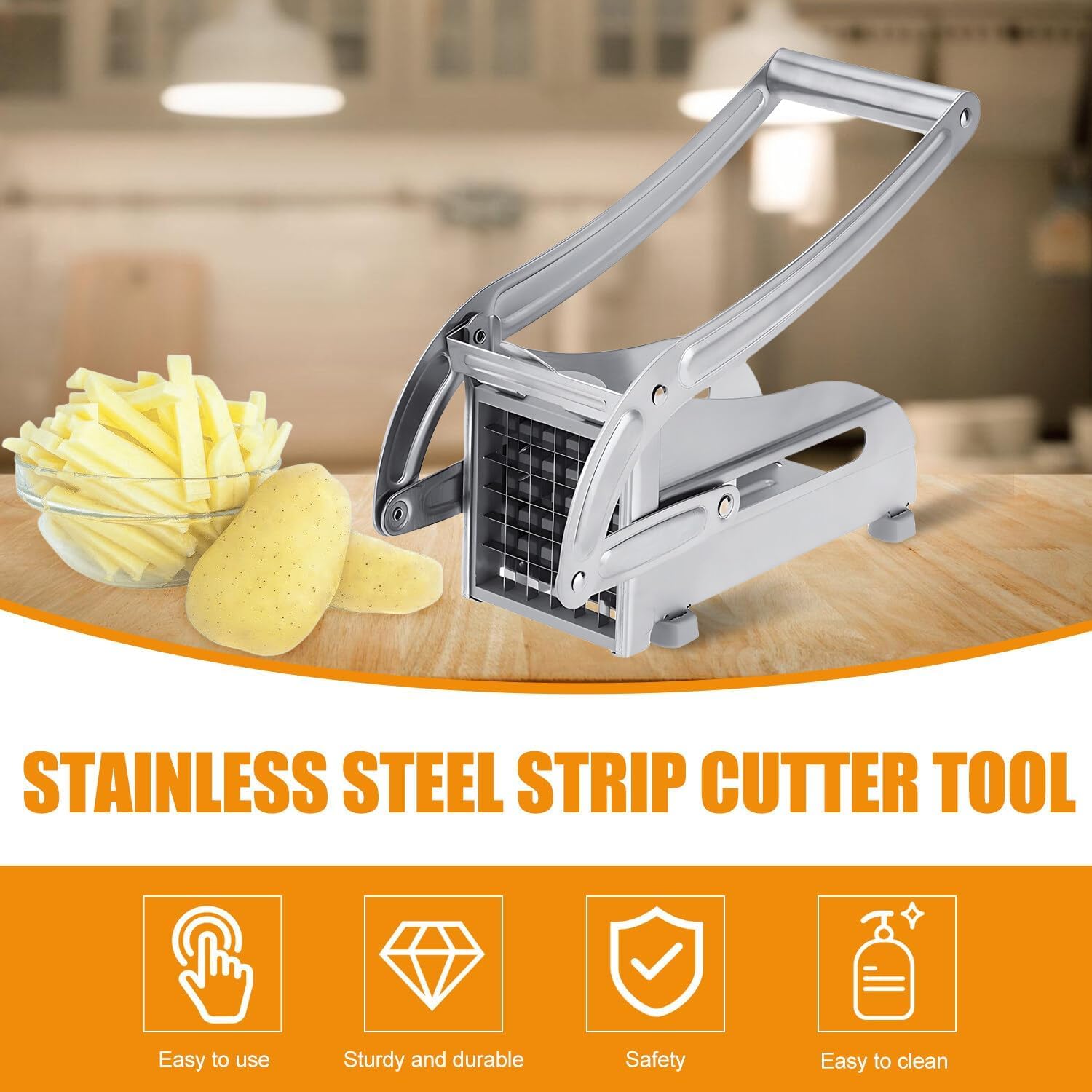 French Fries & Potato Chips Cutter Machine with Blade