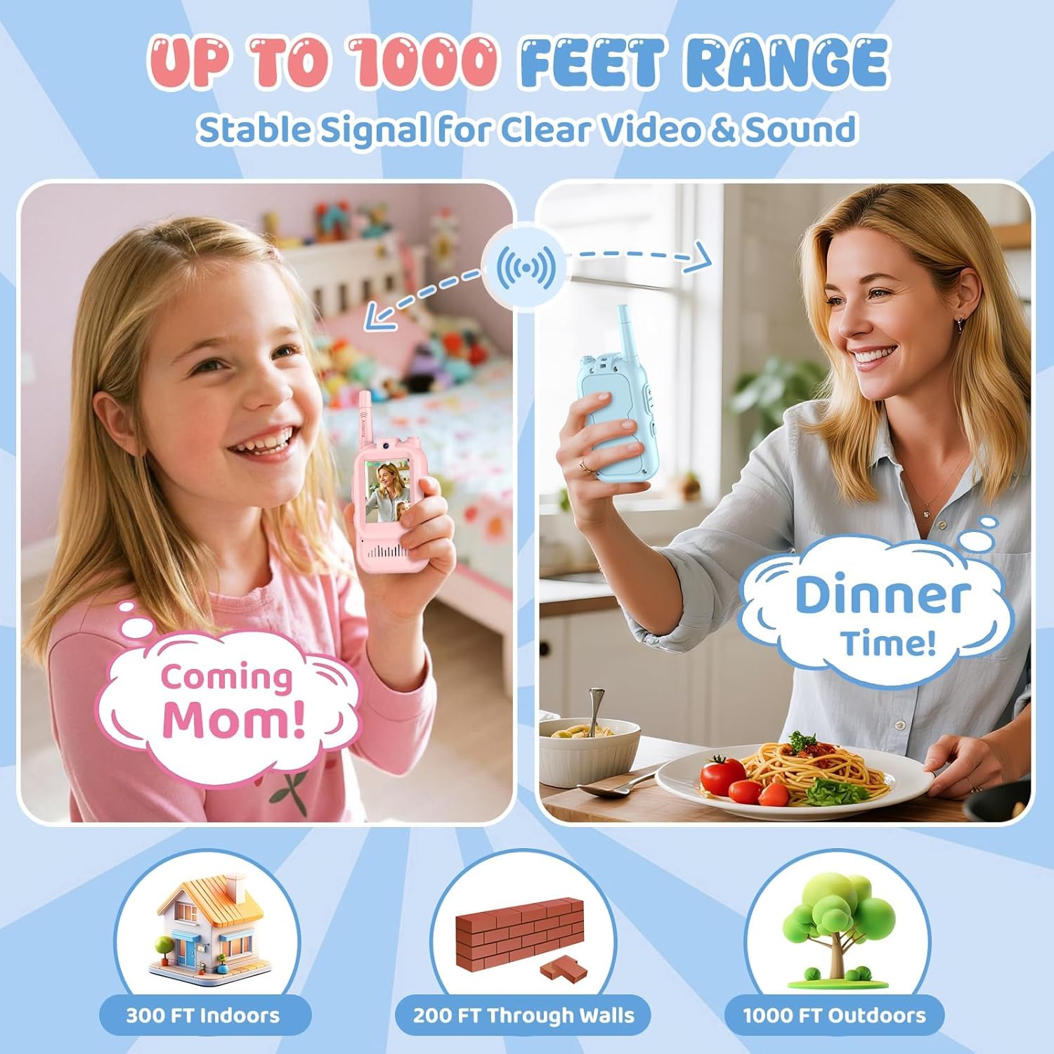 Kids Pretend Play Video Toy Set (2 Pack) | Rechargeable Interactive Role Play Toy with Fun Screen & Voice Effects | Indoor & Outdoor Play Toy for Children