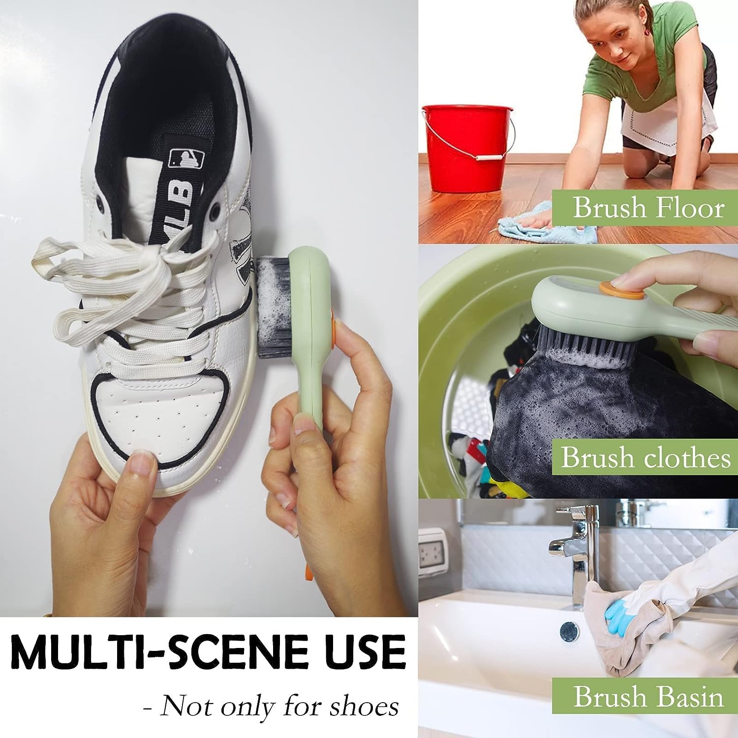 Multifunctional Scrubbing Brush with Liquid / Soap Dispenser (2 Pc)