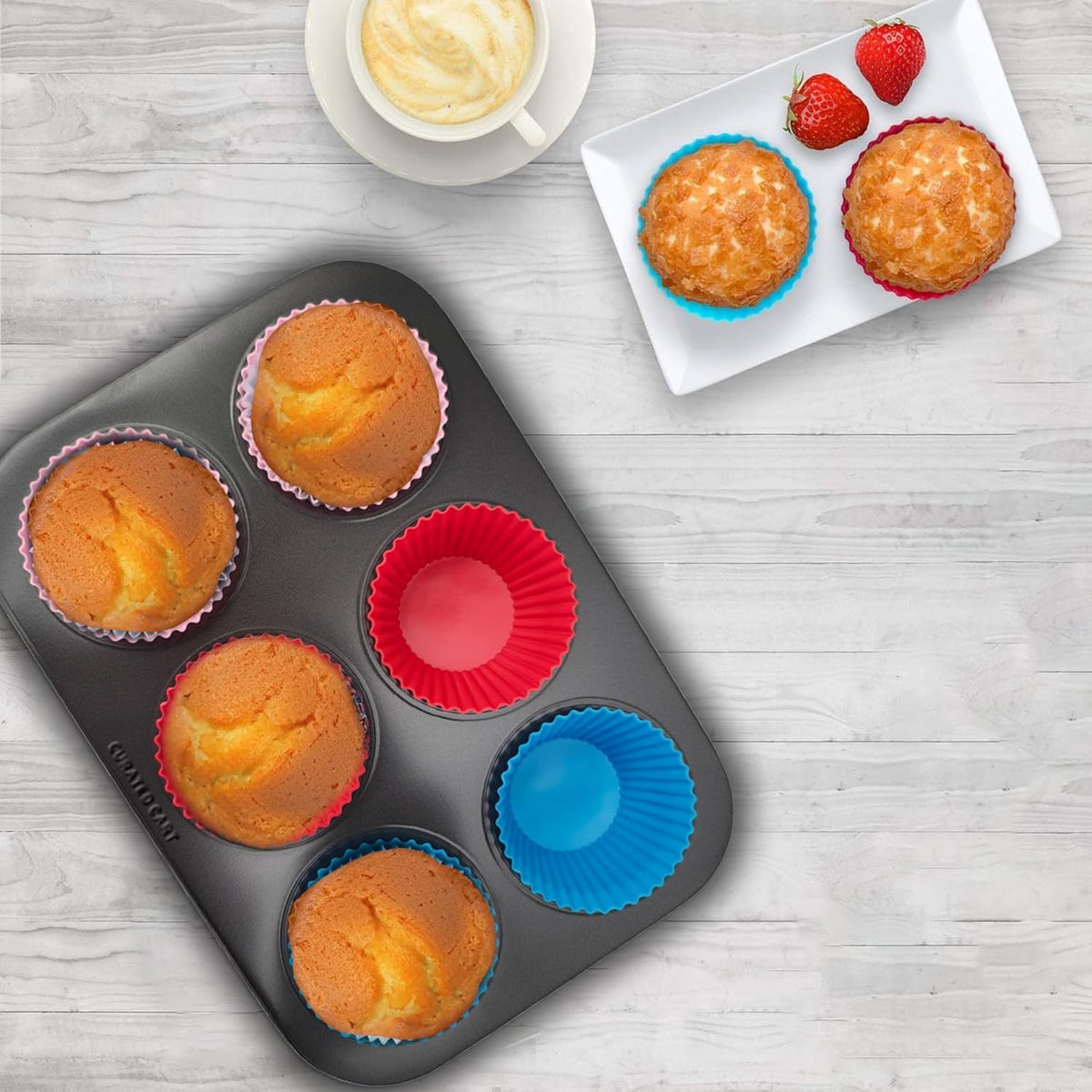 Silicone Cupcake Mould - 12 PCS