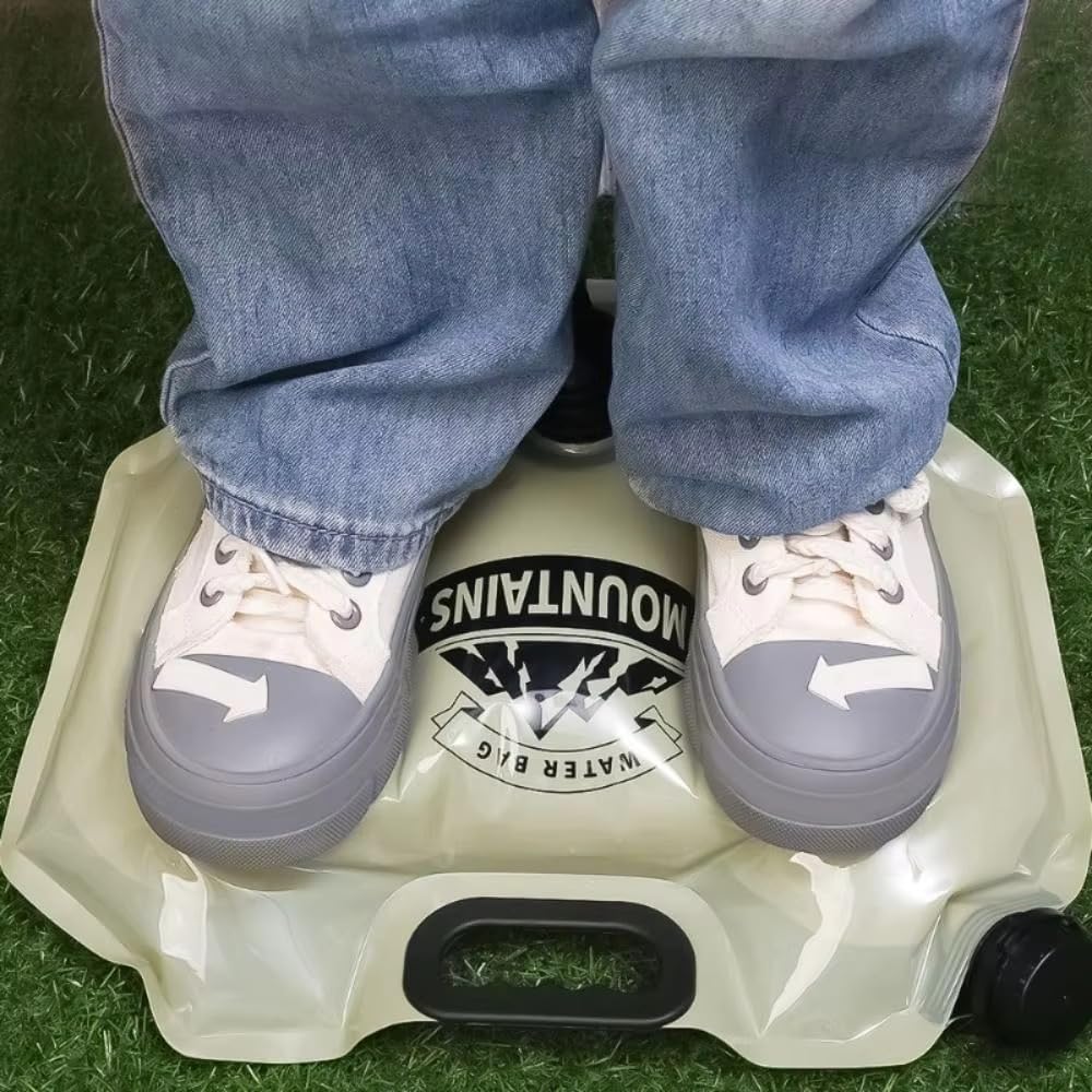 8L Folding Camping Water Bag Portable Thickened Water Storage Bag Large Capacity for Travel Fishing Outdoor Activities