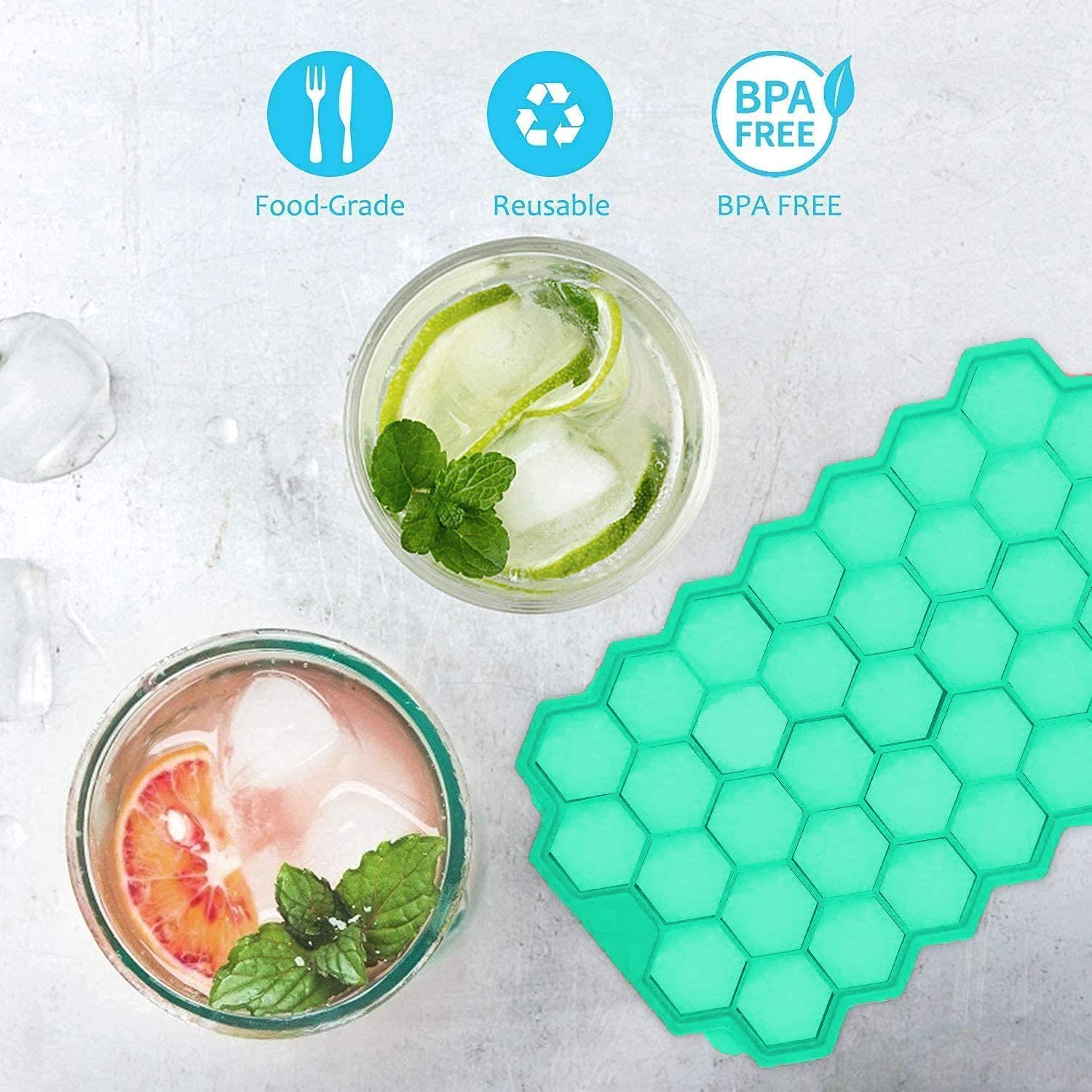 Silicone Honey Comb Ice Tray (Pack of 2)