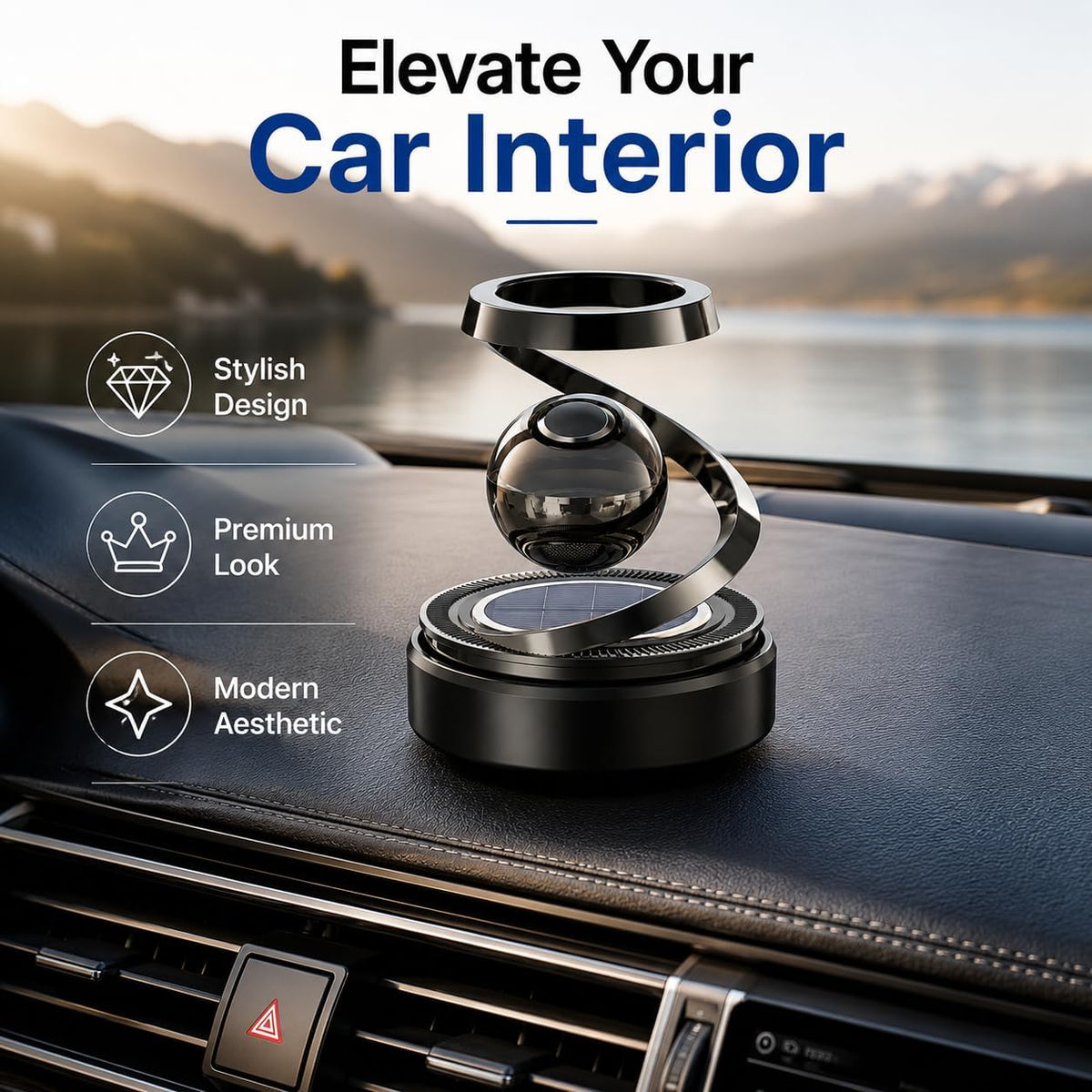 Solar Car Air Freshener - Solar Rotating Car Air Freshener