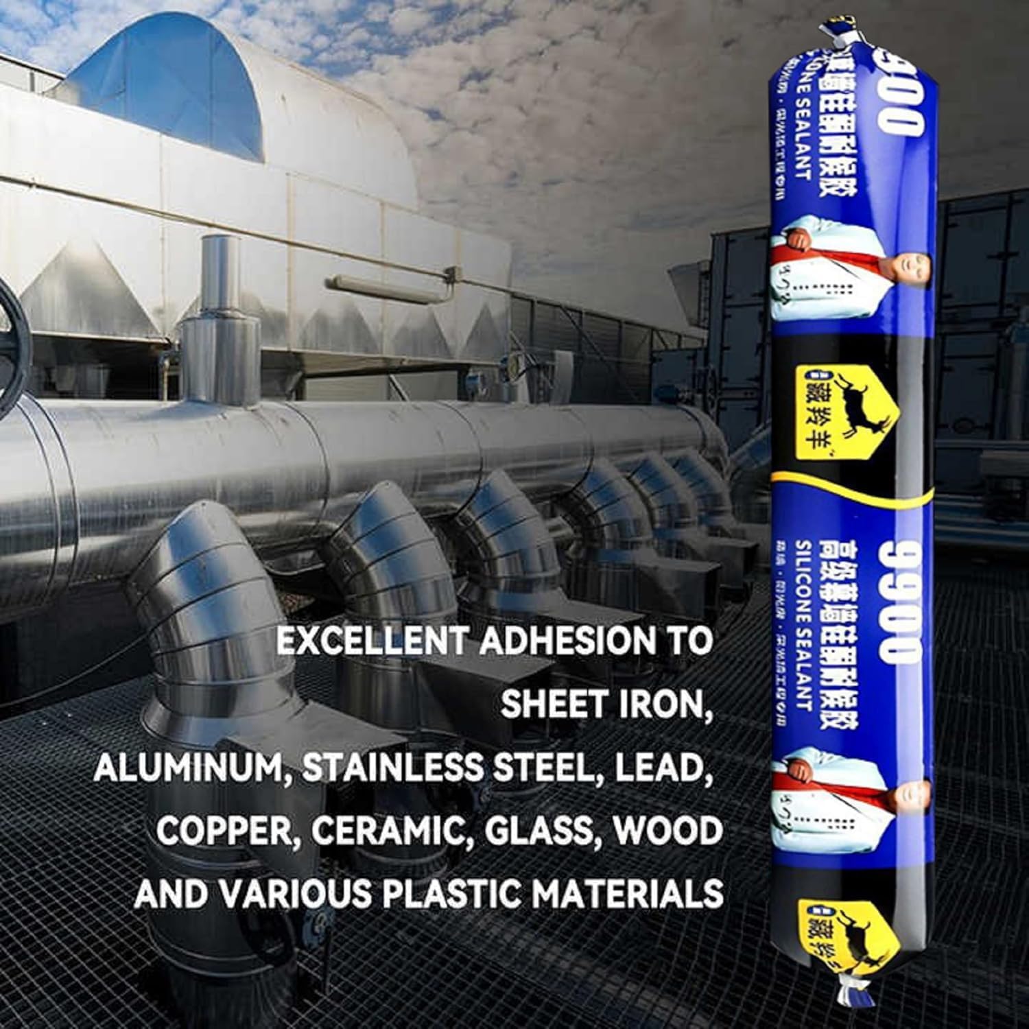 Waterproof Silicone Sealant Adhesive for Roof & Leakage Repair | Weather Resistant | For Concrete, Metal, Steel, Aluminum, Tiles & Water Tank | Flexible & Paintable 750gm