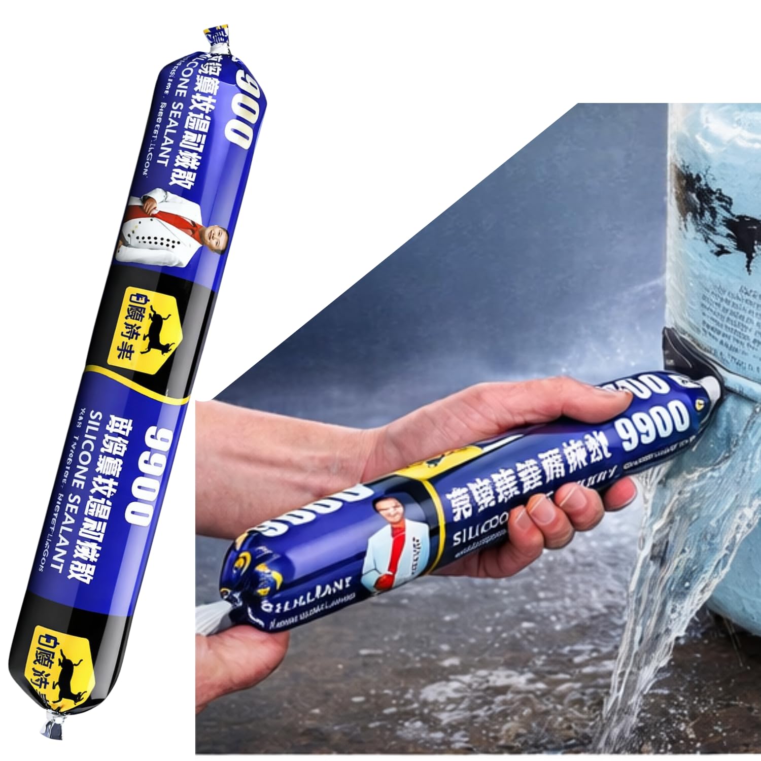 Waterproof Silicone Sealant Adhesive for Roof & Leakage Repair | Weather Resistant | For Concrete, Metal, Steel, Aluminum, Tiles & Water Tank | Flexible & Paintable 750gm