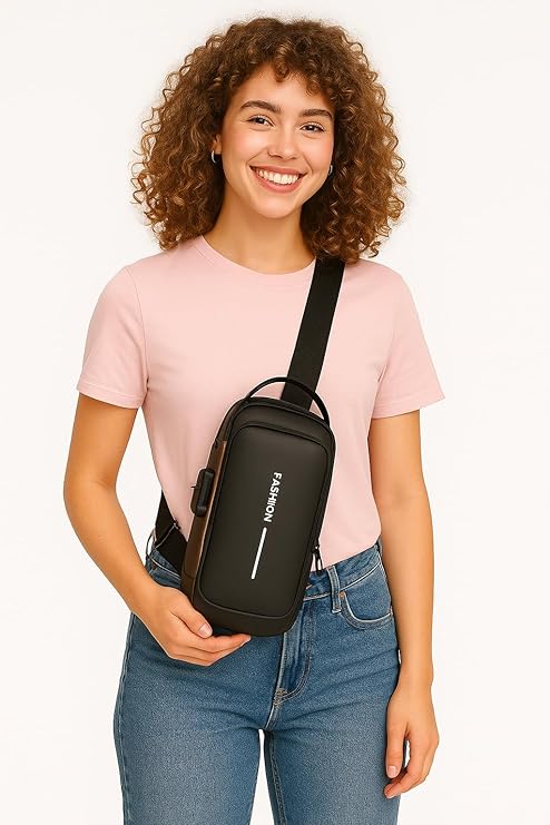 Men's Anti-Theft Chest Bag, Stylish Motorcycle & Casual Crossbody Backpack,