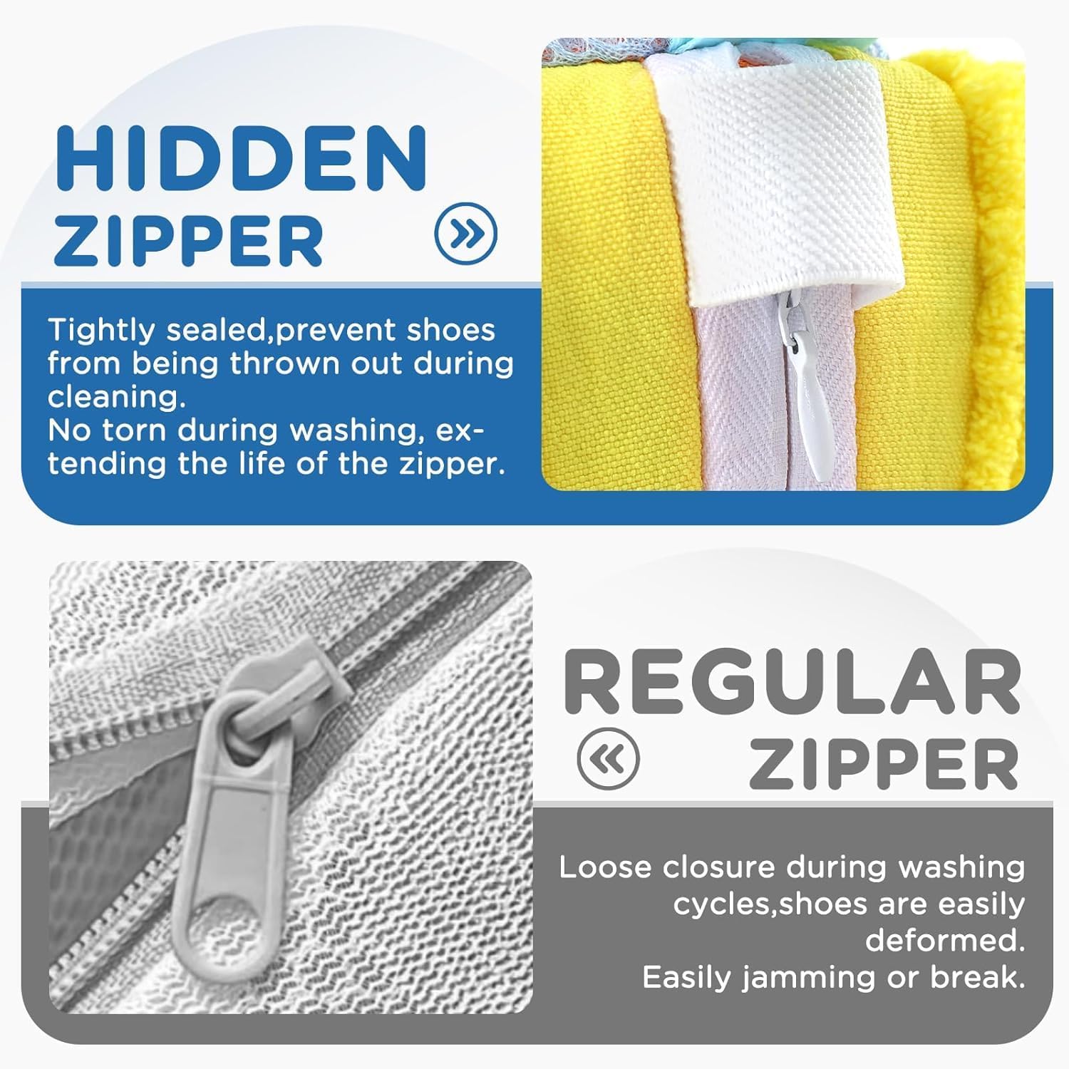 Shoe Washing Machine Bag Laundry Shoes Bag for Washer and Dryer Reusable and Durable Zipper Plush Washing Machine Bags