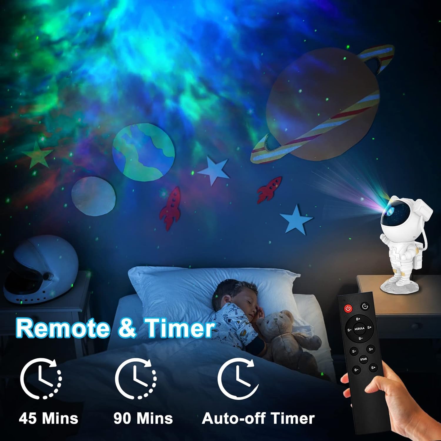 Astronaut Galaxy Projector Night Light – 360°