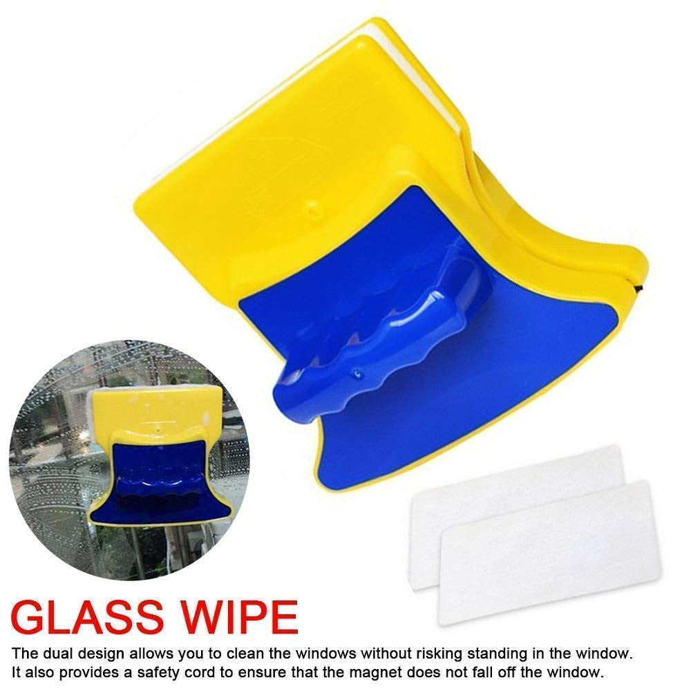 Magnetic Double-Sided Window Glass Cleaner | Two Sided Glass Cleaning Wiper Brush