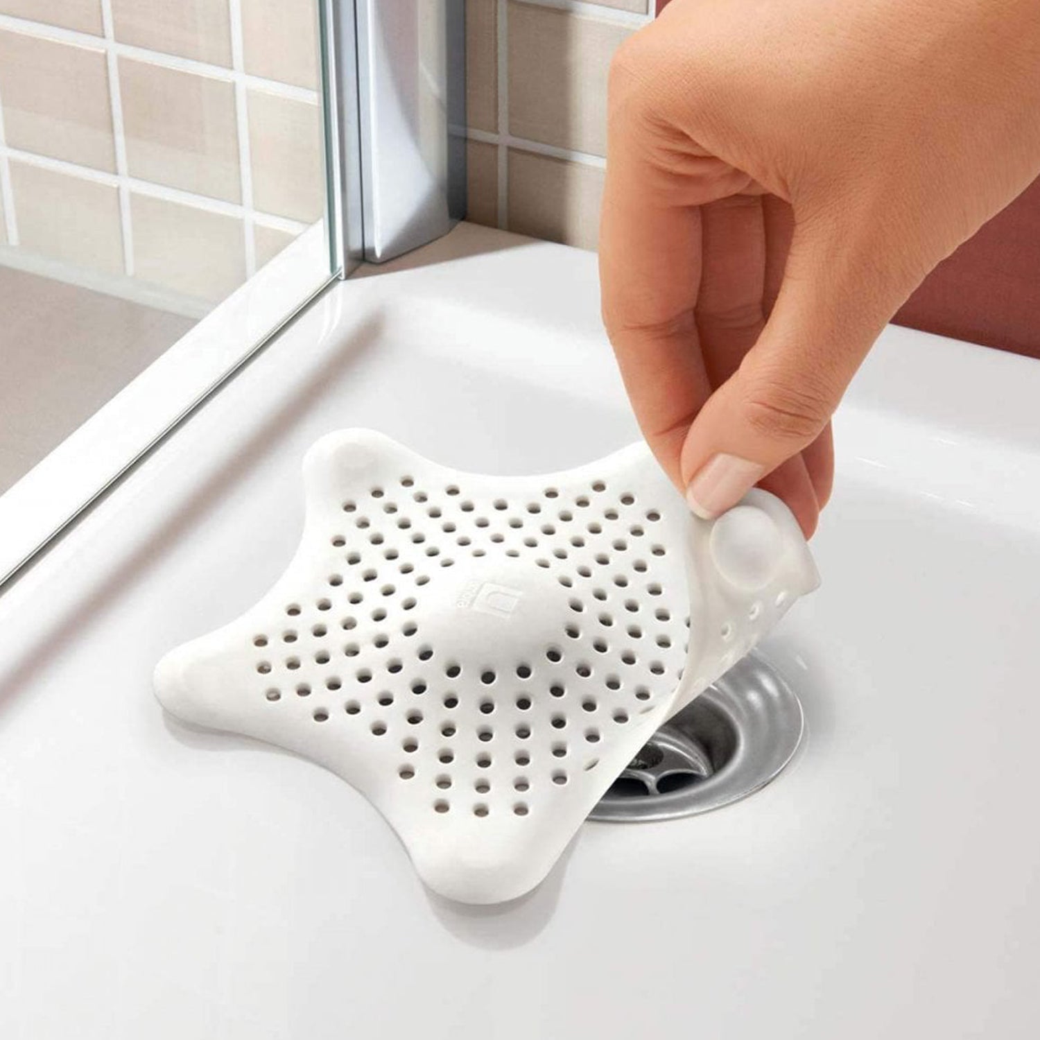 Star Drain Strainer: Catches Hair & Prevents Clogs (Kitchen/Bath) (4 pcs)