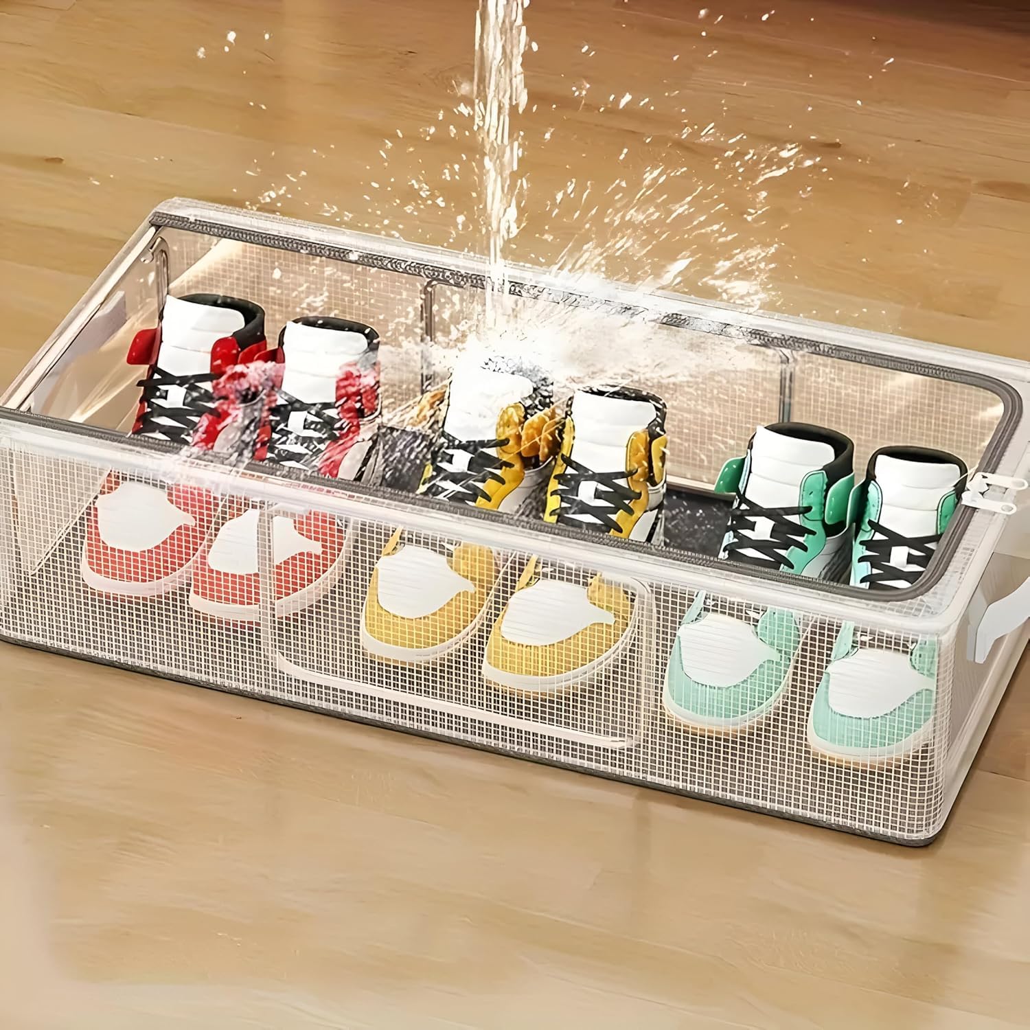 Fabric Shoe Storage Bins Under Bed Shoe Storage Organiser