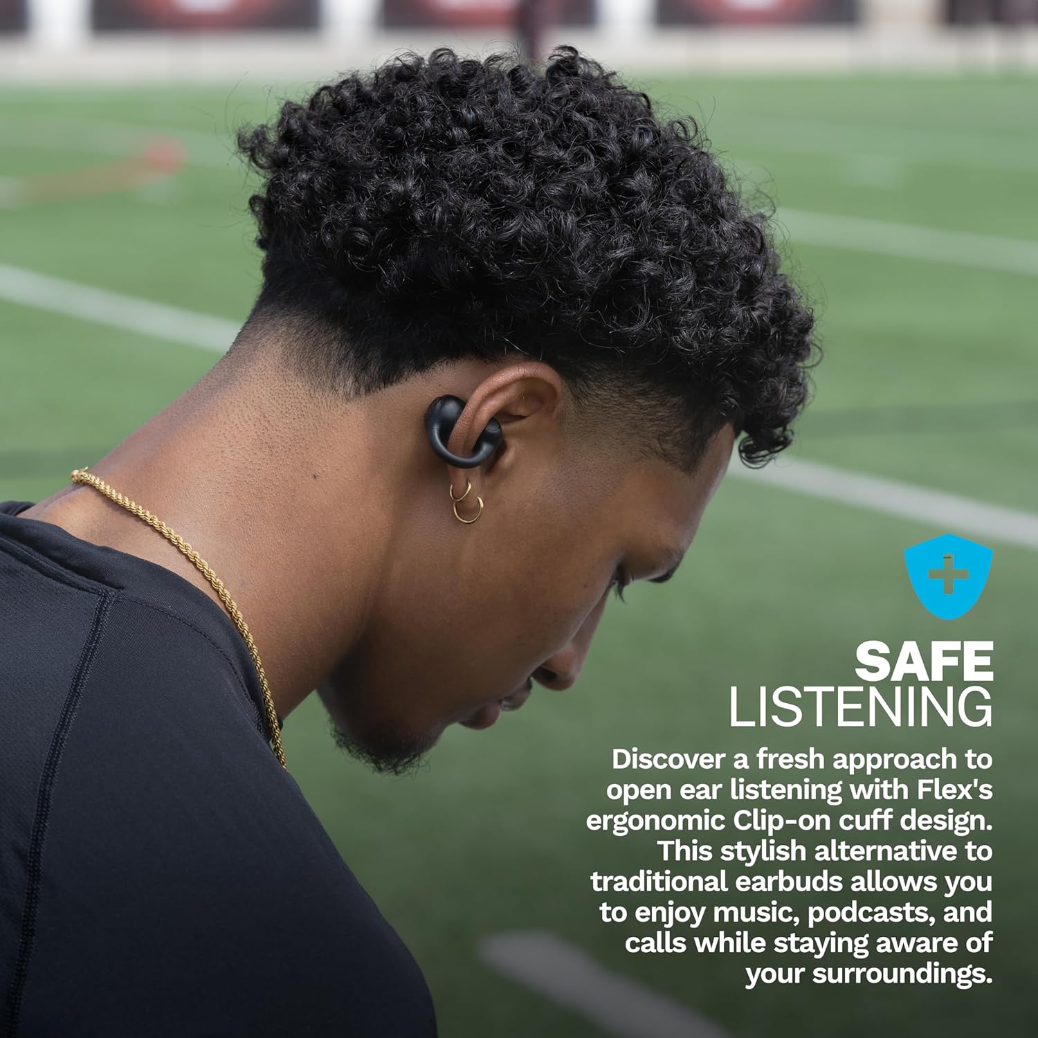 ar Clip Earbuds Open Ear Bone Conduction Headphones Earbud