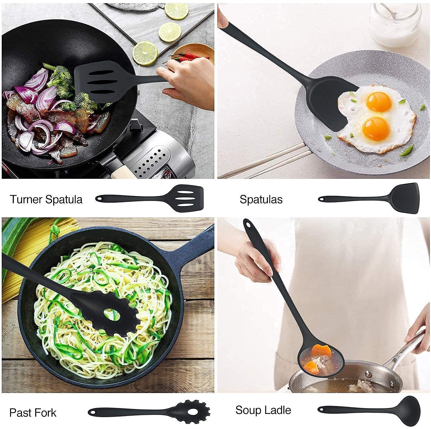 6 Piece Kitchen Tool Silicone Spatula