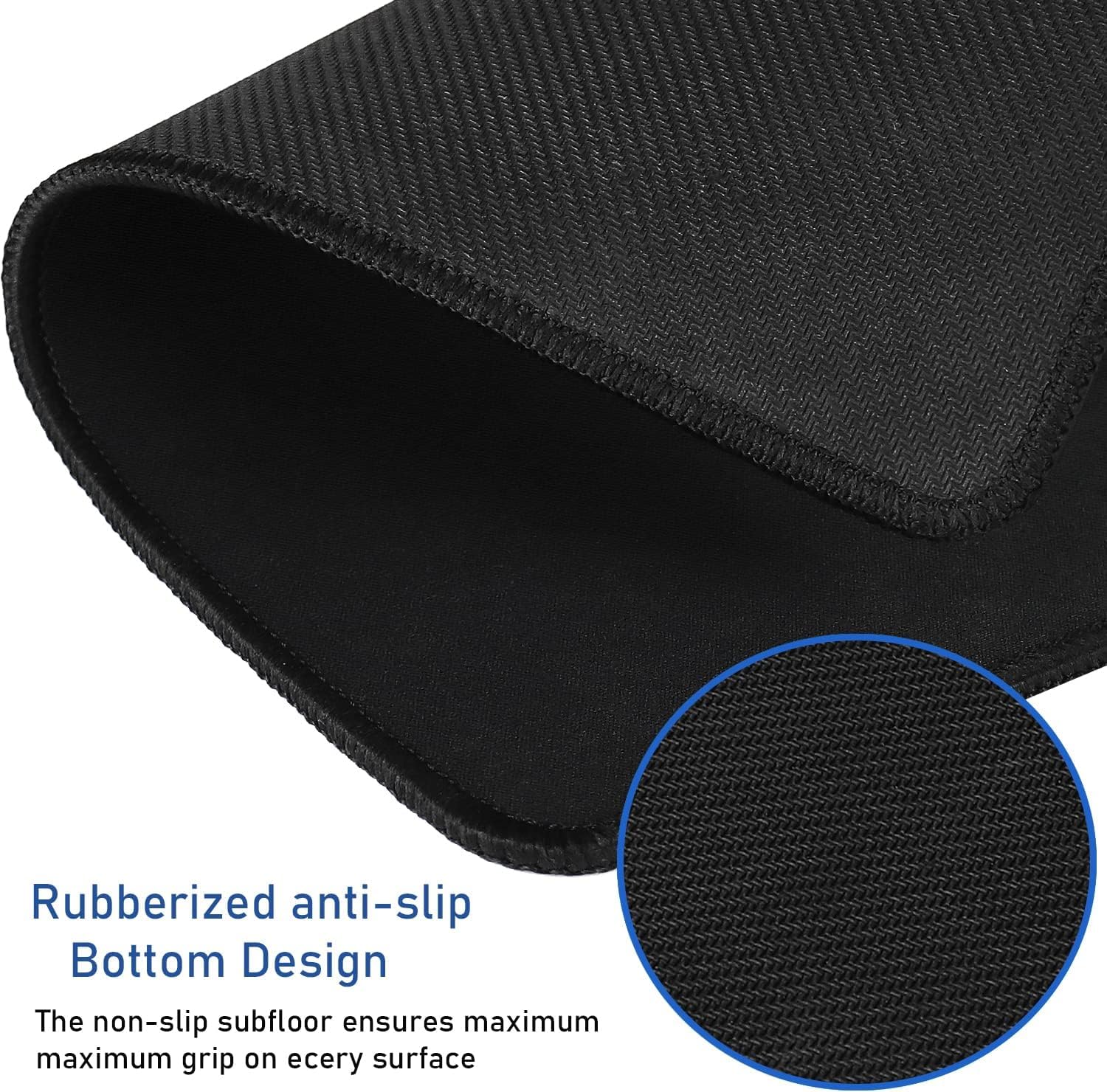 70 X 30 CM Full Desk Mouse Pad, Non-Slip Waterproof Rubber Base Desk Mat, Office Computer Desk Mat for Keyboard, Mouse (Black) (Pack of 1)