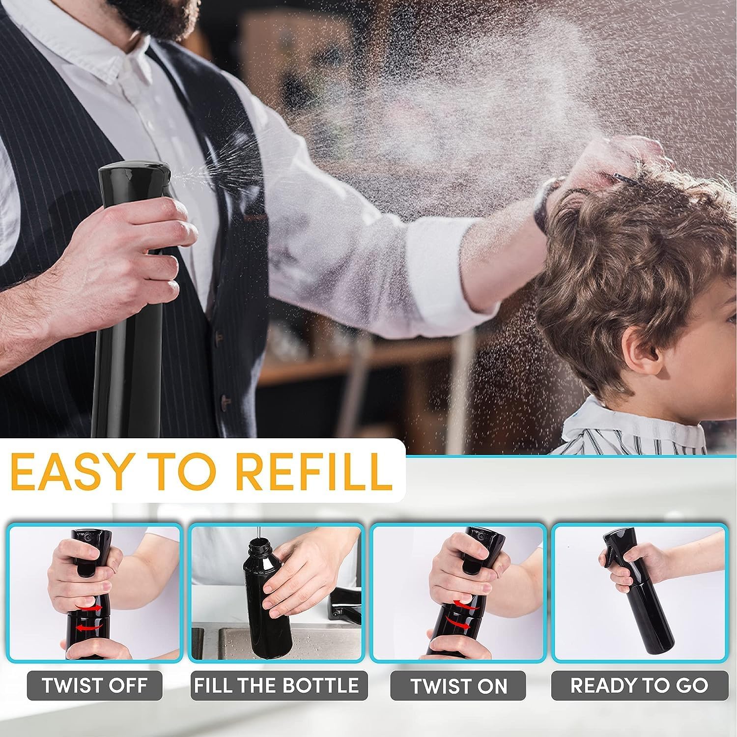 Refillable Empty Mist Water Spray Bottle