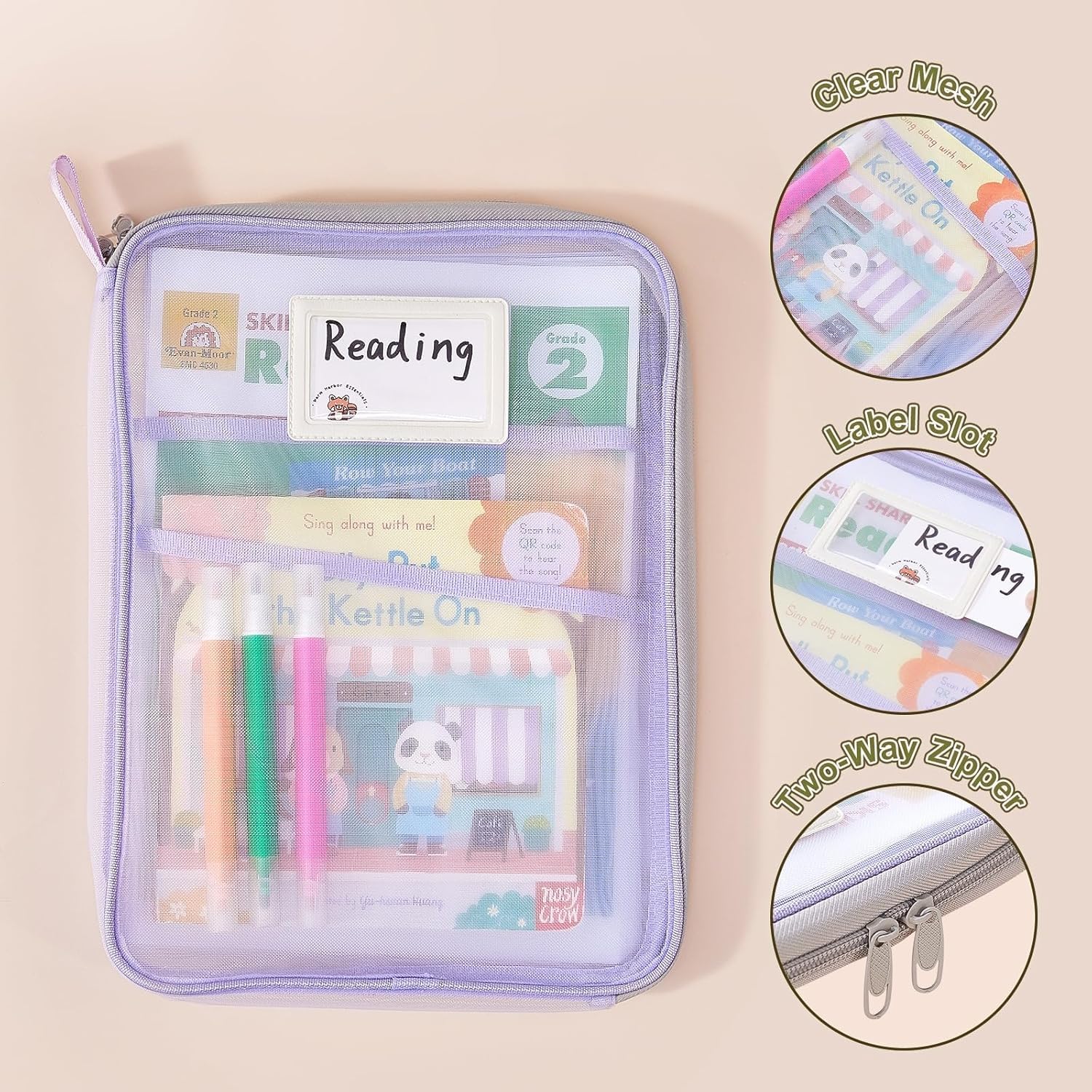 A4 MESH ZIPPER DOCUMENT BAG 33*26 CM (1pc)