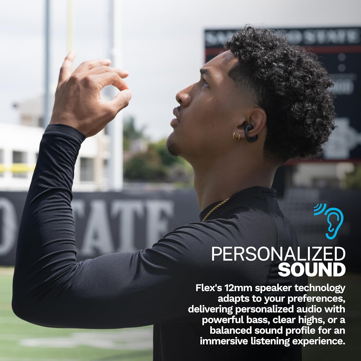 ar Clip Earbuds Open Ear Bone Conduction Headphones Earbud