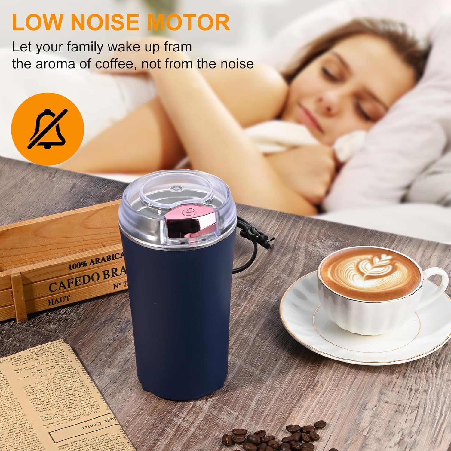 Portable 4-Blade Mini Grinder & Blender for Home & Office
