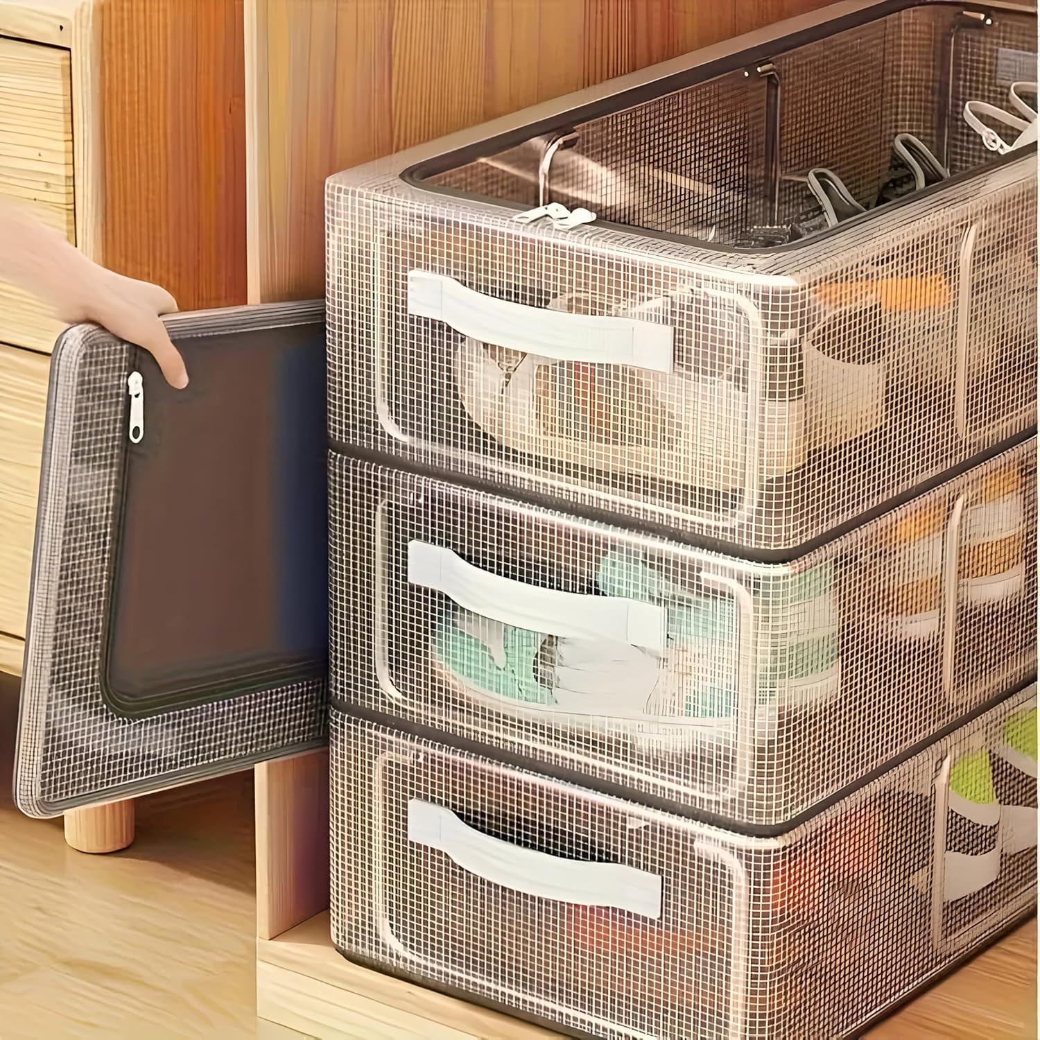 Fabric Shoe Storage Bins Under Bed Shoe Storage Organiser