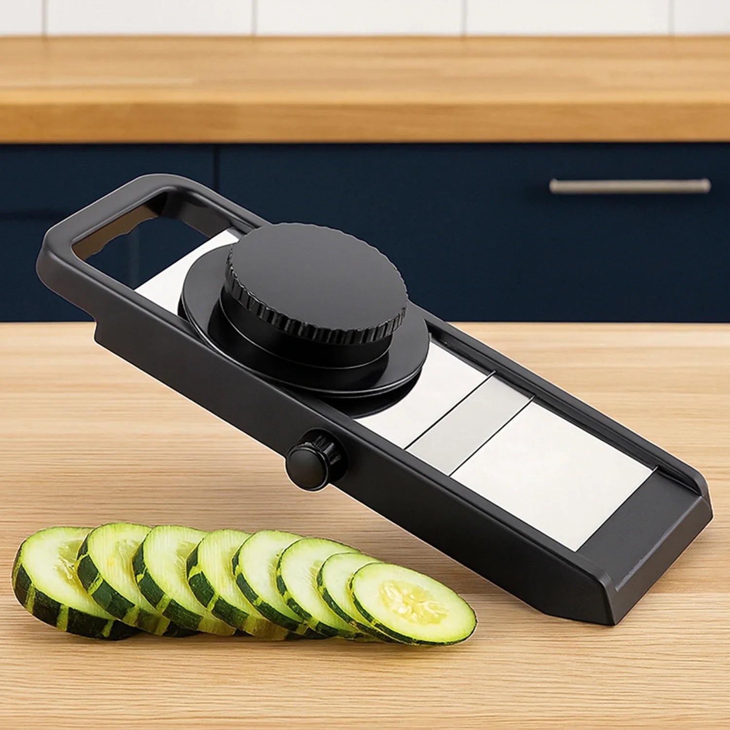 Premium Adjustable Vegetable & Fruit Slicer with Sharp Stainless Steel Blade