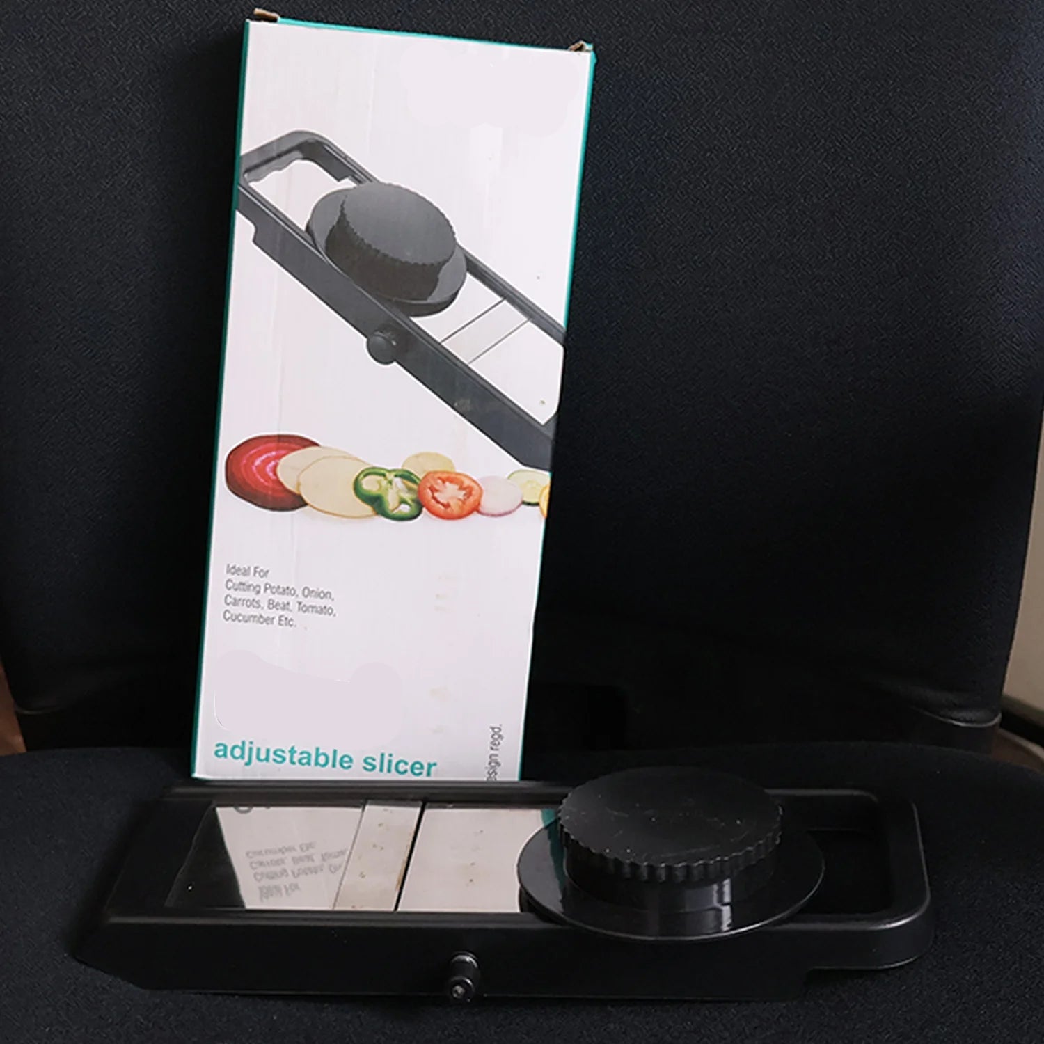 Premium Adjustable Vegetable & Fruit Slicer with Sharp Stainless Steel Blade