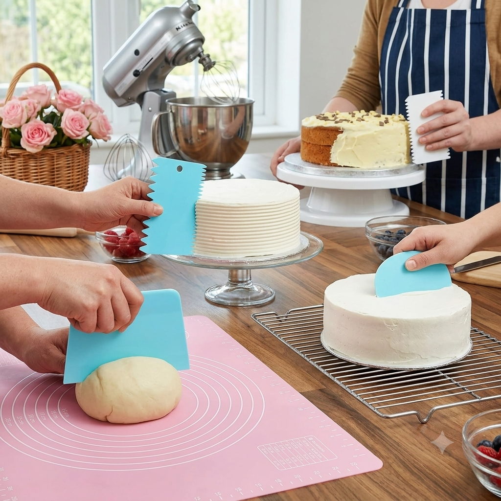 Combo of Cake Tools & Accessories Pack & Kitchen Tool Set Kitchen Tool Set (Multicolor, Baking Tools)