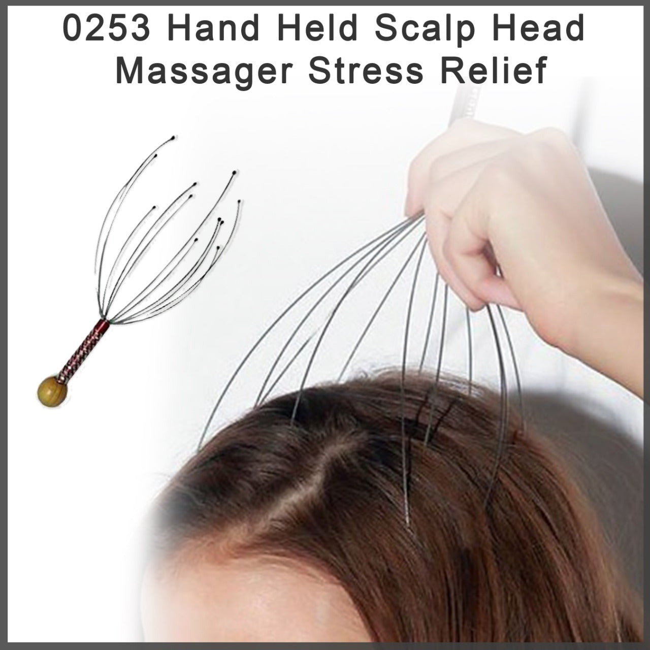 Hand Held Scalp Head Massager Stress Relief (Pack of 2)