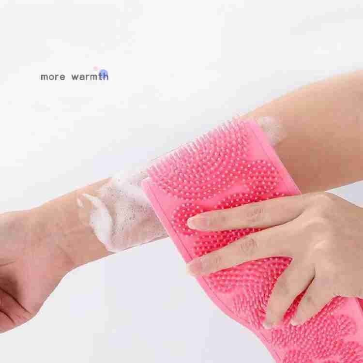 Eco-Friendly Silicone Shower Brush & Back Scrubber Towel (Pack of 2)