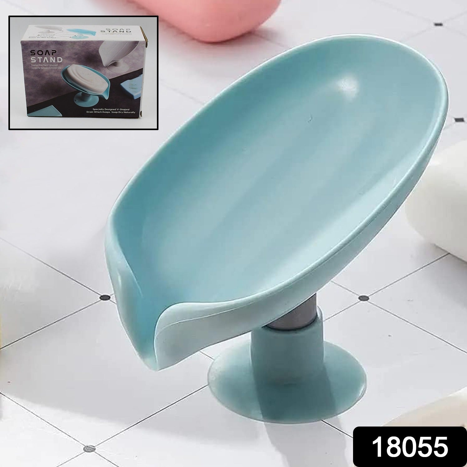 Soap Holder Stand Self Draining Soap Dish Holder Soap Box ,Sabudani (3 Pc)