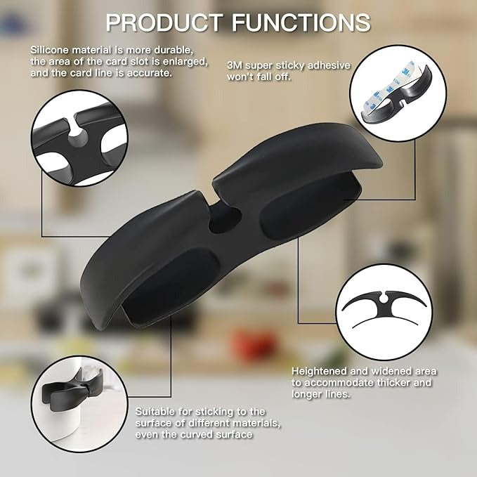 Holder Clip Self AdhesivCable e Cord Wrapper for Kitchen Appliances (5 Pcs)