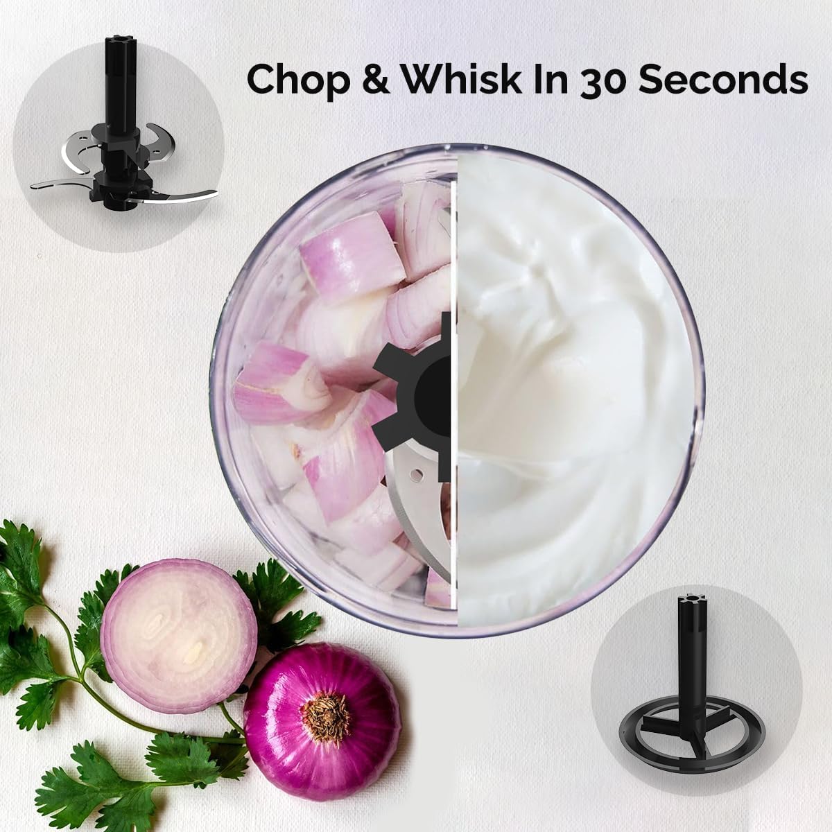 Push Chopper 1100ml | Multi-Purpose Vegetable, Onion, and Garlic Chopper, Efficient Manual Kitchen Cutter