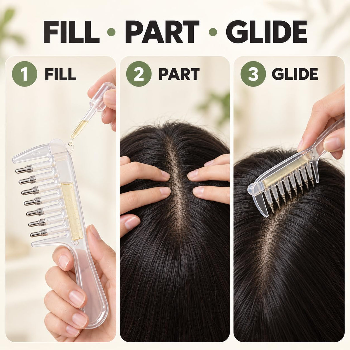 Hair Oil Applicator Comb | Scalp Oil Applicator Comb