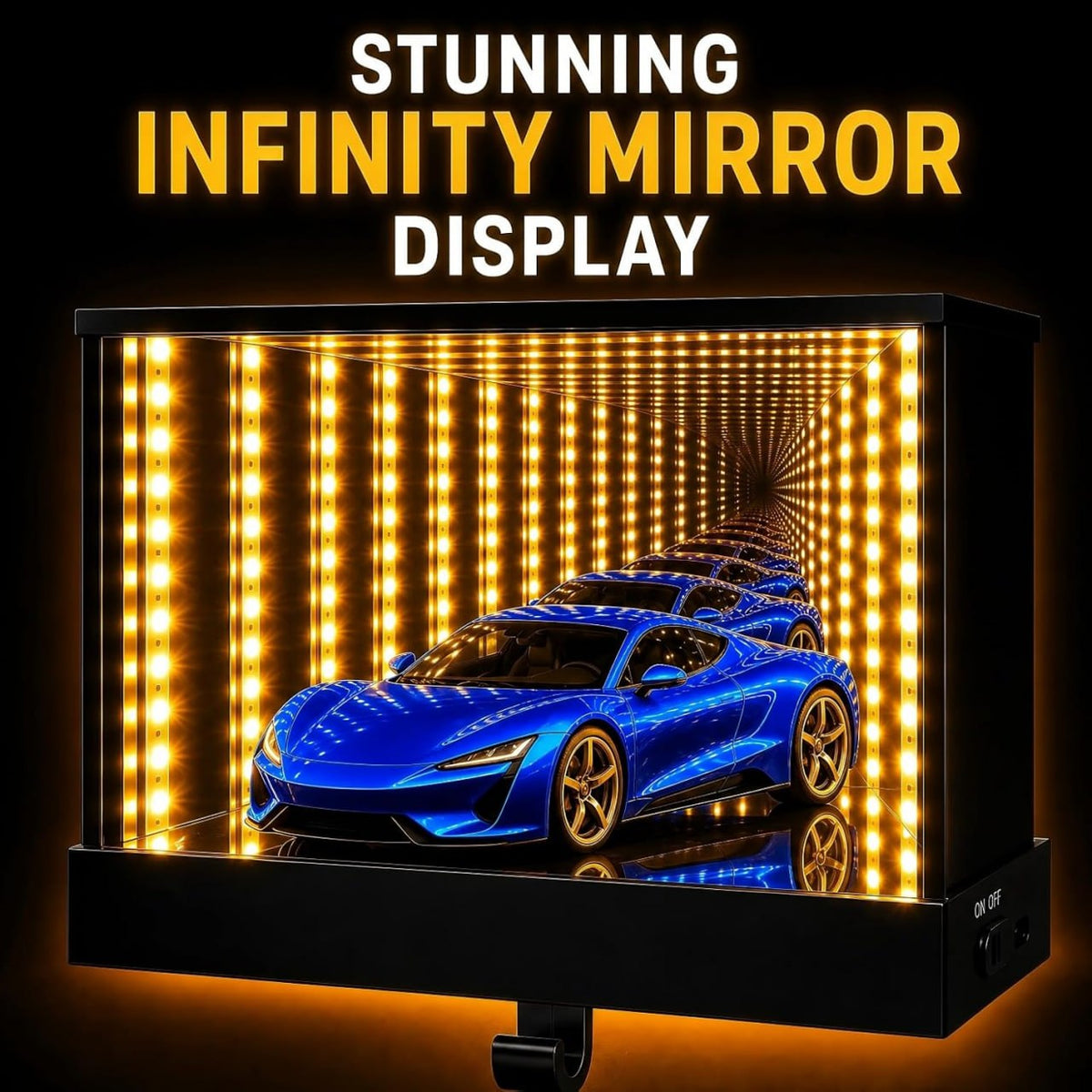 Infinity Garage Keychain | Magnetic Infinity Car Garage Key Holder with LED Lights |