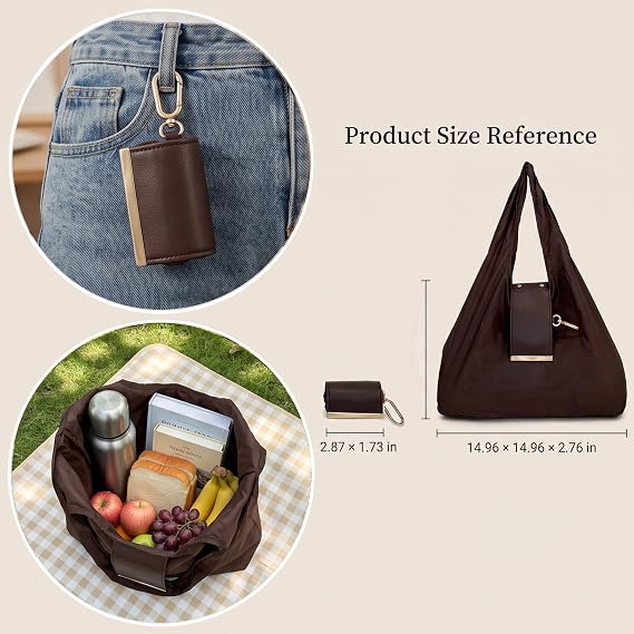 Foldable Keychain Storage Tote Bag | Reusable Storage Tote Bag
