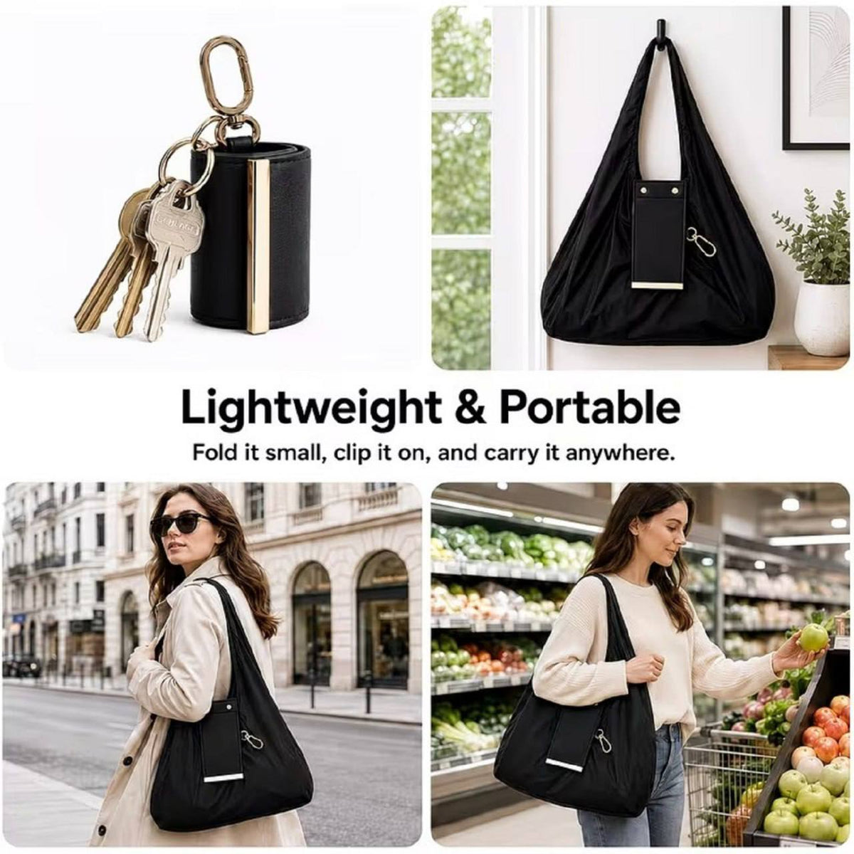 Foldable Keychain Storage Tote Bag | Reusable Storage Tote Bag
