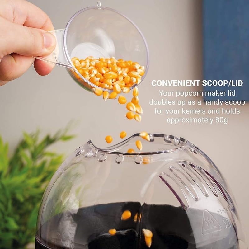 Electric Hot Air Popcorn Maker Machine – Oil-Free, One-Touch Operation, Fast & Healthy Snack Maker for Home Movie Nights